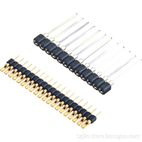 Special 2.54mm pitch machine pin socket single row straight with Tin/Gold Plating